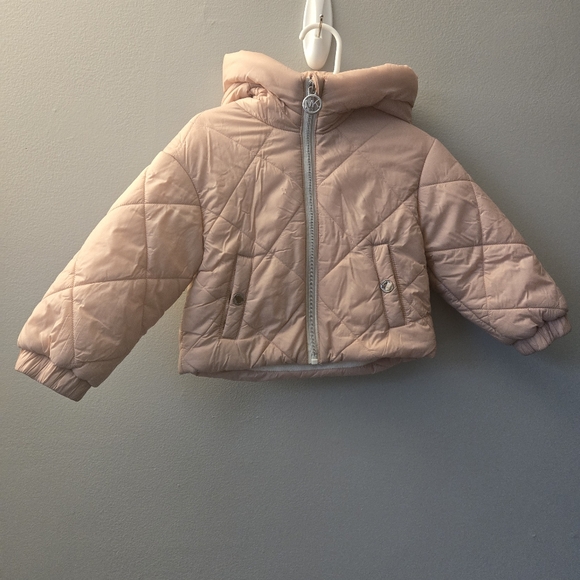 Michael Kors Other - Michael Kors Toddler Girls Pink Puffer Hooded Jacket Coat Size 2T